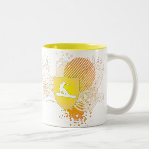 Caneca De Café Em Dois Tons snowboard hi-fi