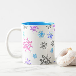 Caneca De Café Em Dois Tons Snowflakes Coffee Mug
