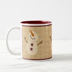 Caneca De Café Em Dois Tons Snowman Mug Primitivo