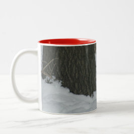 Caneca De Café Em Dois Tons Snowy Cardinal