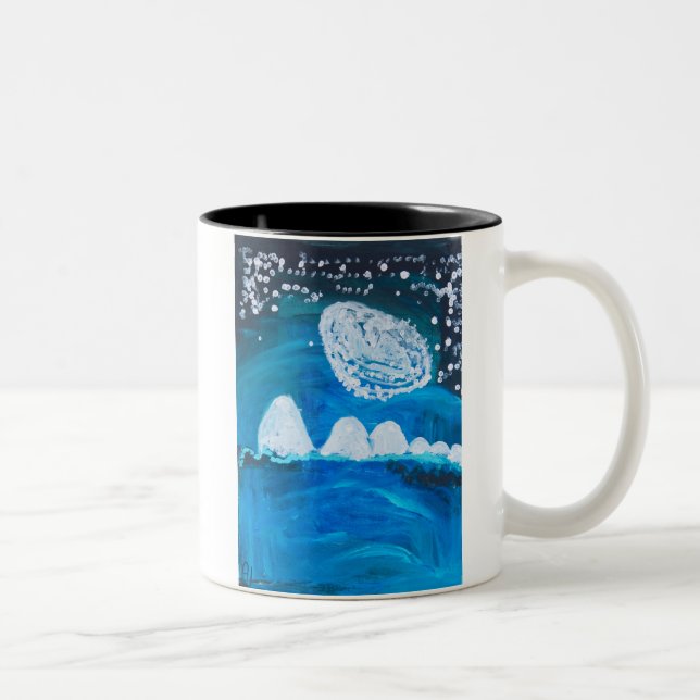 Caneca De Café Em Dois Tons Snowy Night (Direita)