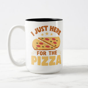Caneca De Café Em Dois Tons Só aqui para a Camisa de Pizza   Engraçado Pizza L