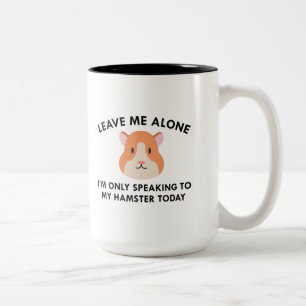Caneca De Café Em Dois Tons Só Falando Com Meu Hamster