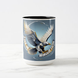 Caneca De Café Em Dois Tons Soar nas Asas da Fé