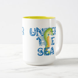 Caneca De Café Em Dois Tons sob o mar