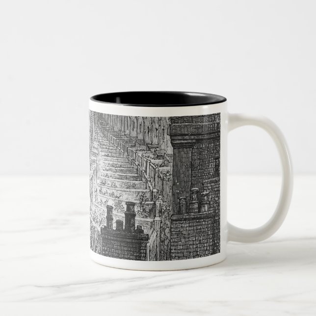 Caneca De Café Em Dois Tons Sobre Londres - pelo trilho (Direita)