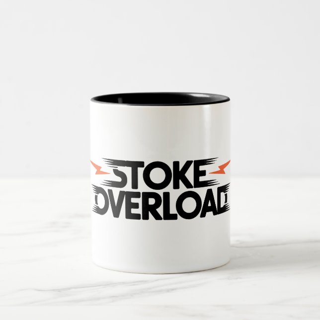 Caneca De Café Em Dois Tons Sobrecarga de Stoke Relâmpago (Centro)