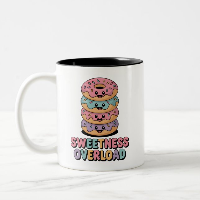 Caneca De Café Em Dois Tons Sobrecarga doce | Rosquinhas (Esquerda)