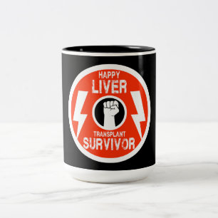 Caneca De Café Em Dois Tons Sobrevivência do transplante hepático