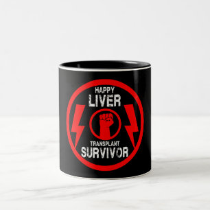 Caneca De Café Em Dois Tons Sobrevivência do transplante hepático