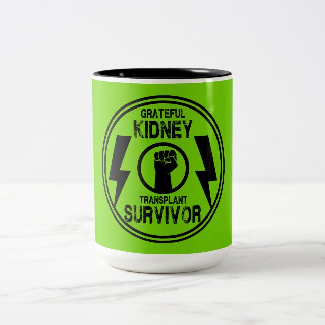Caneca De Café Em Dois Tons Sobrevivência do transplante renal (Centro)