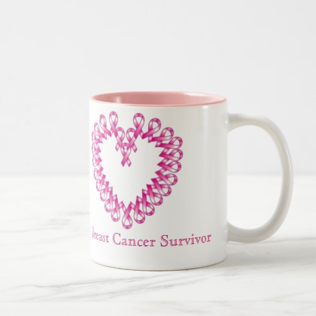 Caneca De Café Em Dois Tons Sobrevivente do cancro da mama (Direita)