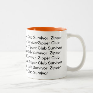 Caneca De Café Em Dois Tons Sobrevivente do clube do Zipper