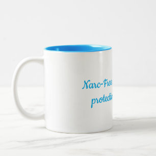 Caneca De Café Em Dois Tons sobrevivente narc livre paz protegendo cura