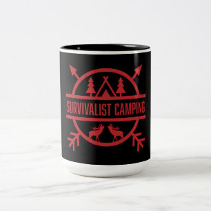 Caneca De Café Em Dois Tons Sobrevivente natural de Bushcraft