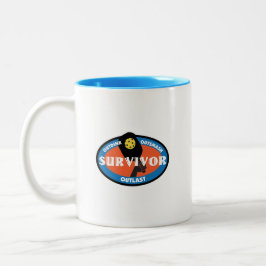 Caneca De Café Em Dois Tons Sobrevivente Pickleball