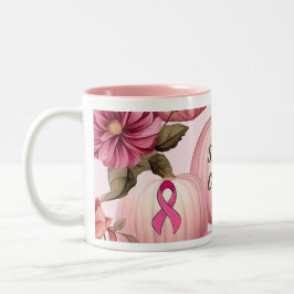 Caneca De Café Em Dois Tons Sobrevivente Pumpkin Rosa Halloween