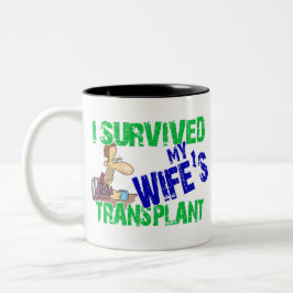 Caneca De Café Em Dois Tons Sobrevivi ao transplante da minha esposa
