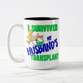 Caneca De Café Em Dois Tons Sobrevivi ao transplante do meu marido