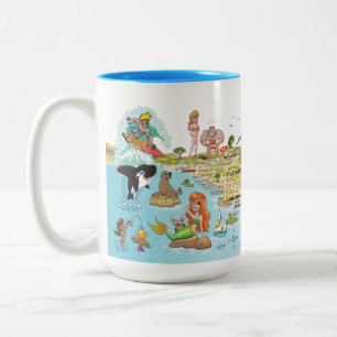 Caneca De Café Em Dois Tons SoCal