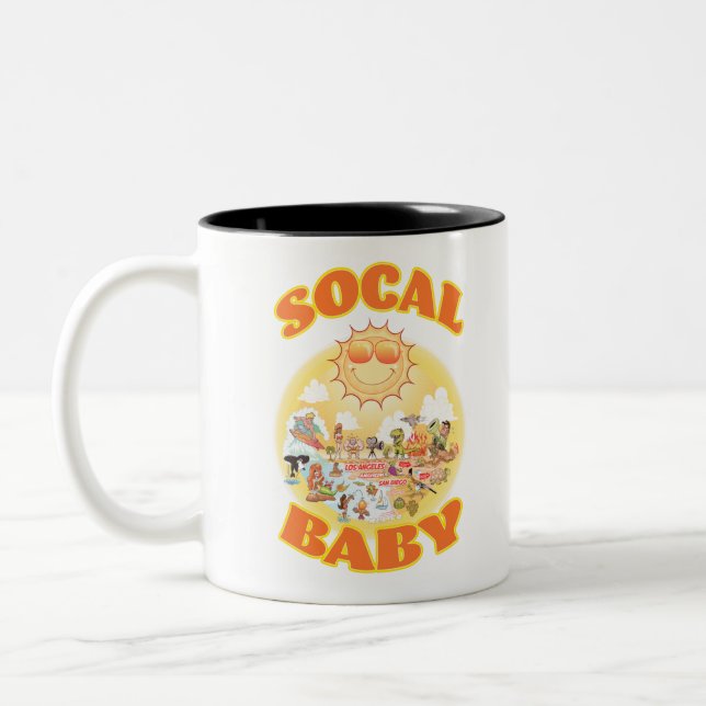 Caneca De Café Em Dois Tons SoCal Baby (Esquerda)