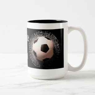 Caneca De Café Em Dois Tons Soccer Fan Soccer Ball Patterno Café Mug