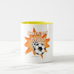 Caneca De Café Em Dois Tons Soccer Mãe