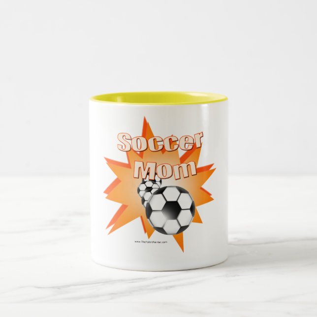 Caneca De Café Em Dois Tons Soccer Mãe (Centro)