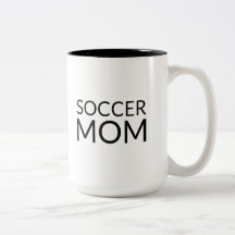 Soccer Mãe, cerâmica branca preta