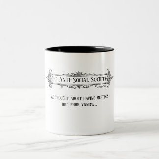 Caneca De Café Em Dois Tons Sociedade Anti-Social - MisterP Mug
