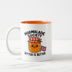 Caneca De Café Em Dois Tons Sociedade da Marmelada Pote Engraçado Cartoon