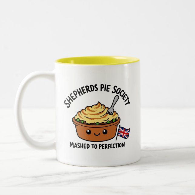 Caneca De Café Em Dois Tons Sociedade da Torta Shepherd Cartoon (Esquerda)