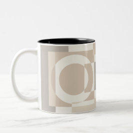 Caneca De Café Em Dois Tons Soft Geometric Blocks – Simple and Sleek