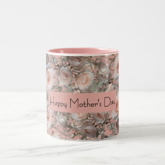 Caneca De Café Em Dois Tons Soft Pink Floral Mother’s Day  Event