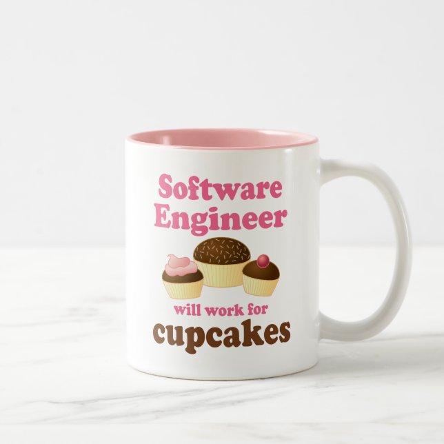 Caneca De Café Em Dois Tons Software Engineer engraçada (Direita)