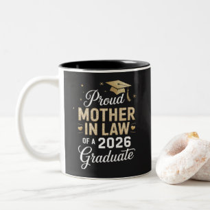 Caneca De Café Em Dois Tons Sogra Super Orgulhosa da Graduada de 2026