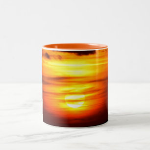 Caneca De Café Em Dois Tons Sol do outono