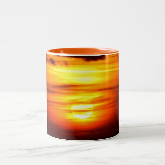 Caneca De Café Em Dois Tons Sol do outono (Centro)
