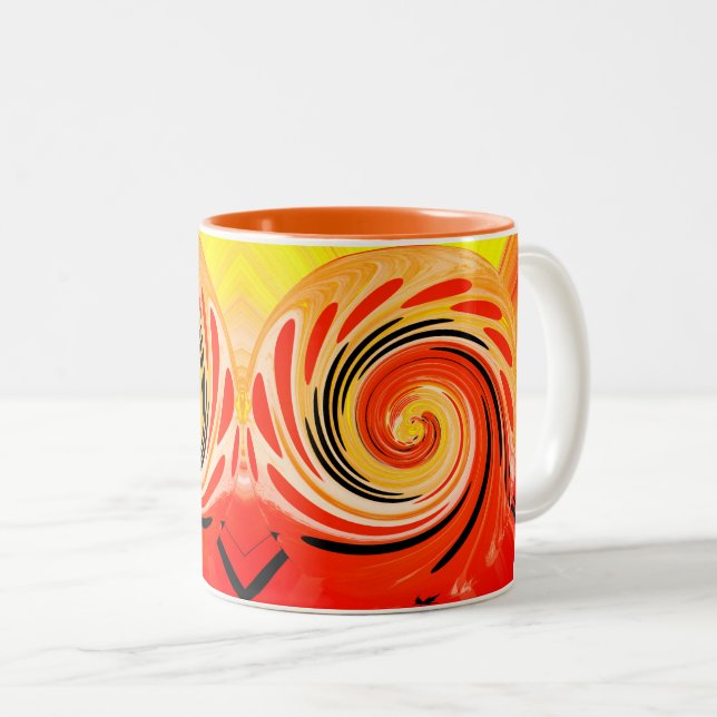 Caneca De Café Em Dois Tons Sol e areia (Frente Esquerda)