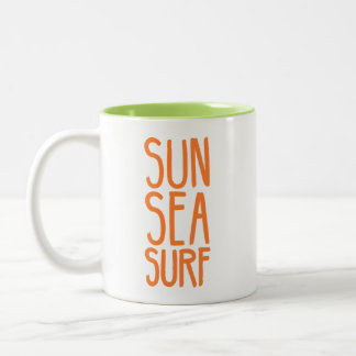 Caneca De Café Em Dois Tons Sol, Mar E LARANJA Surf