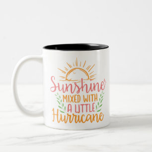 Caneca De Café Em Dois Tons sol misturado com um pequeno furacão