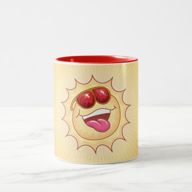 Caneca De Café Em Dois Tons Sol Rindo (Centro)