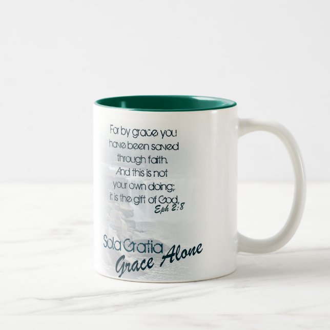 Caneca De Café Em Dois Tons Sola Gratia/benevolência apenas (Direita)