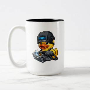 Caneca De Café Em Dois Tons Soldador Pato de Borracha