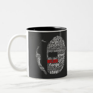 Caneca De Café Em Dois Tons Solder Word Welder Art Welding Mask Design
