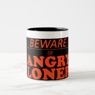 Caneca De Café Em Dois Tons solitário irritado