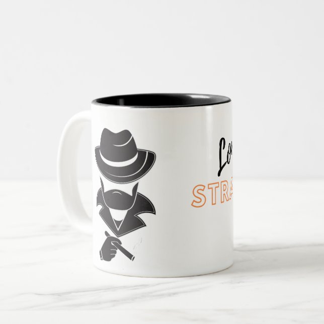 Caneca De Café Em Dois Tons Solitário Stranger (Frente Esquerda)