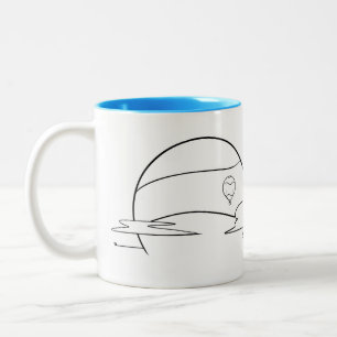Caneca De Café Em Dois Tons Solo de ar quente Sun Café Mug