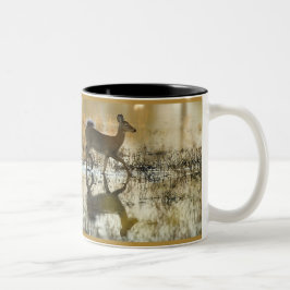 Caneca De Café Em Dois Tons Sombra dos cervos da Branco-Cauda