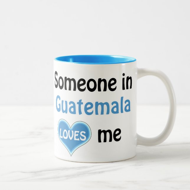 Caneca De Café Em Dois Tons Someone in Guatemala loves me (Direita)